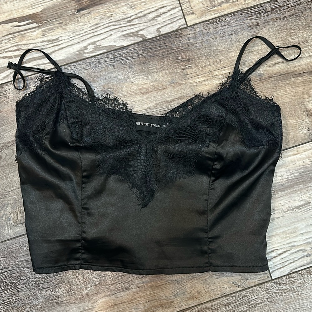 Pretty Little Thing Black Lace Top